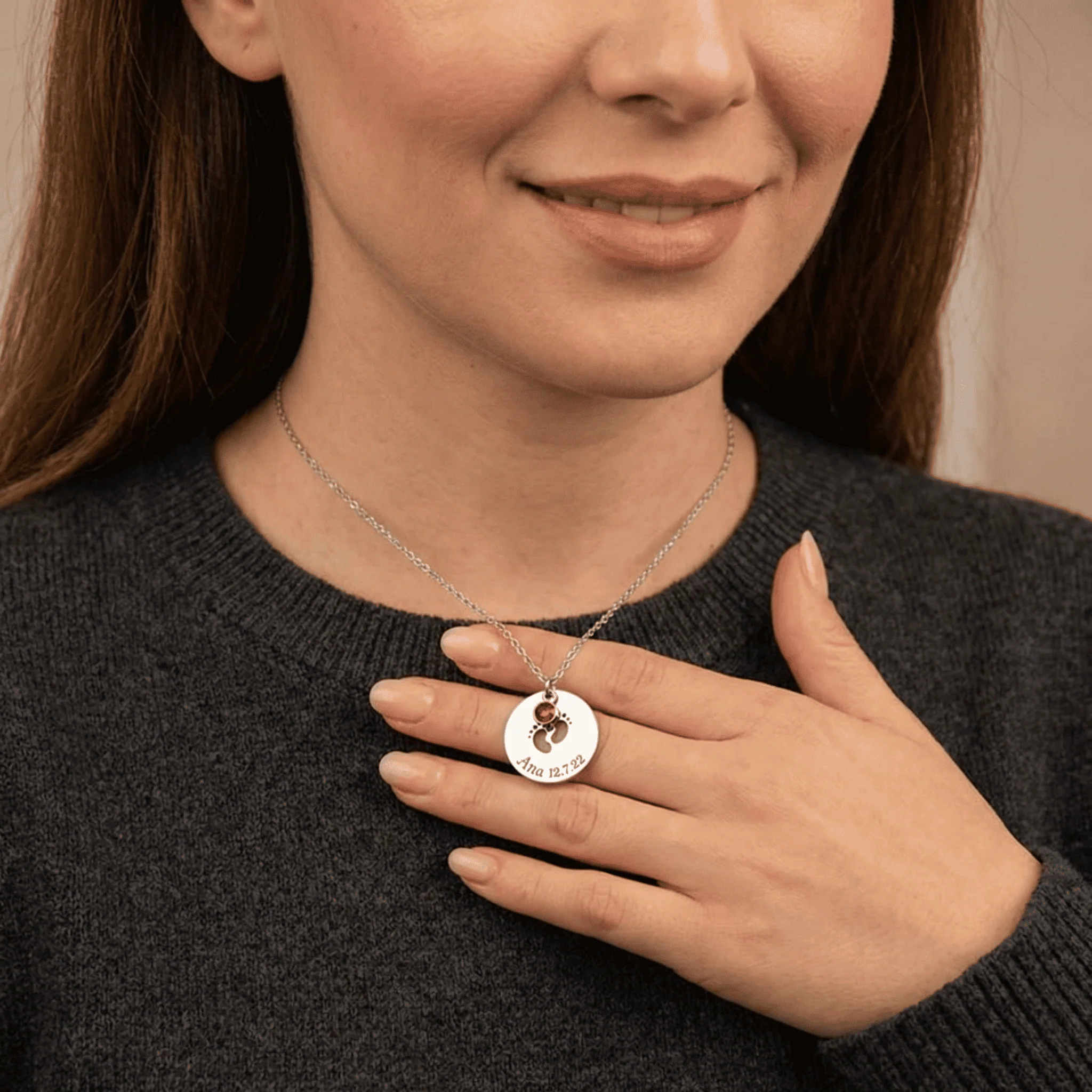 Necklace: Baby Feet - Image 6