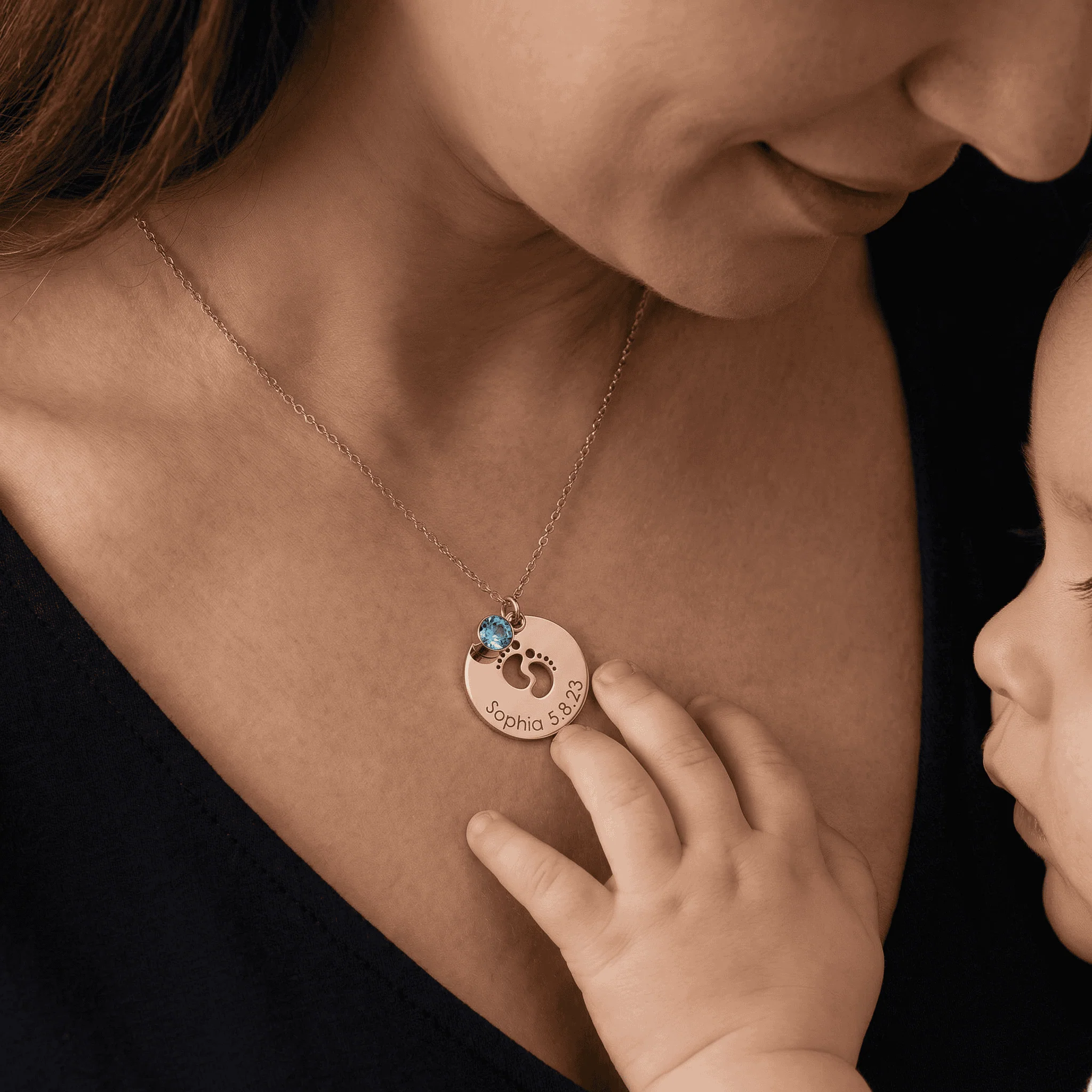 Necklace: Baby Feet - Image 8