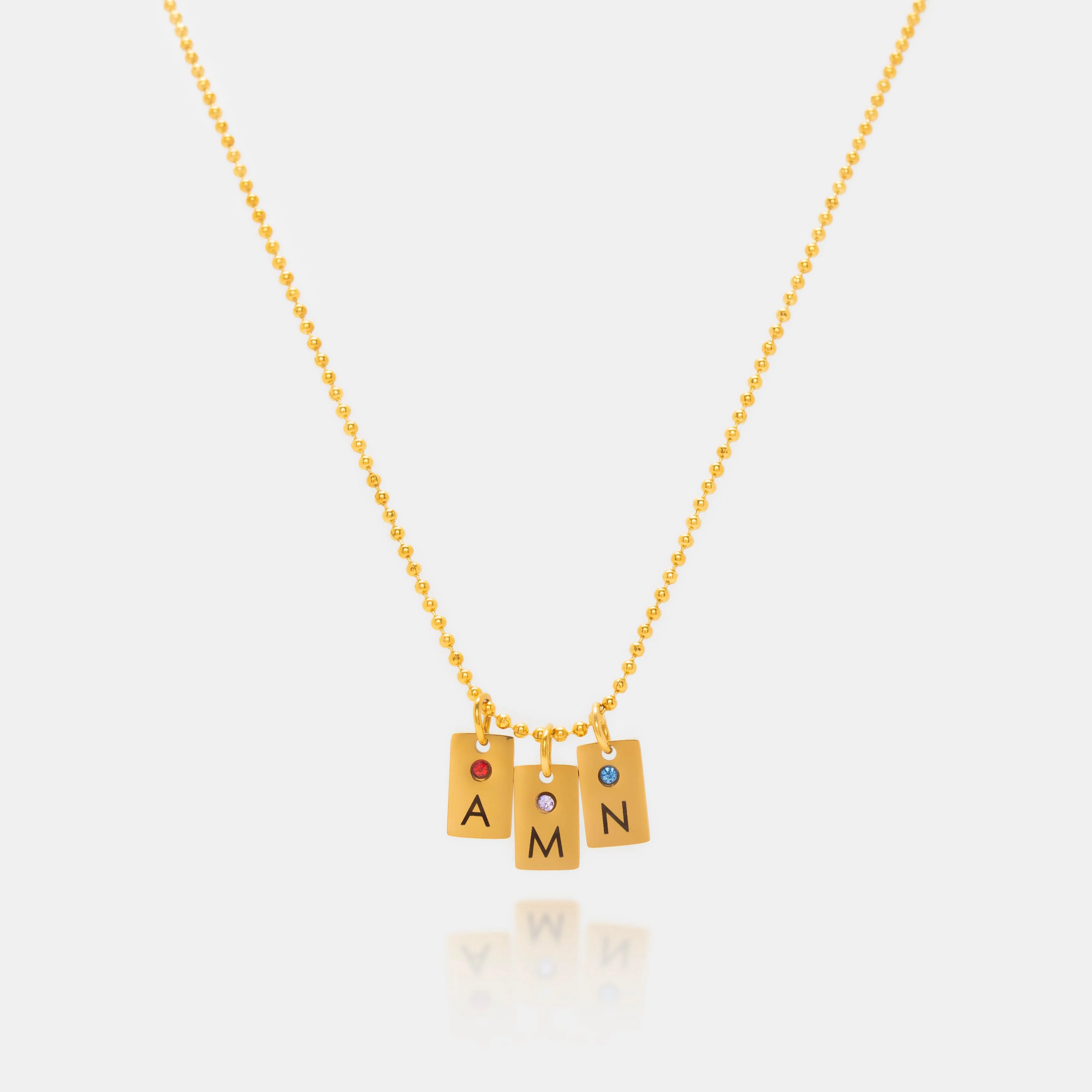Necklace: Birthstone Tag
