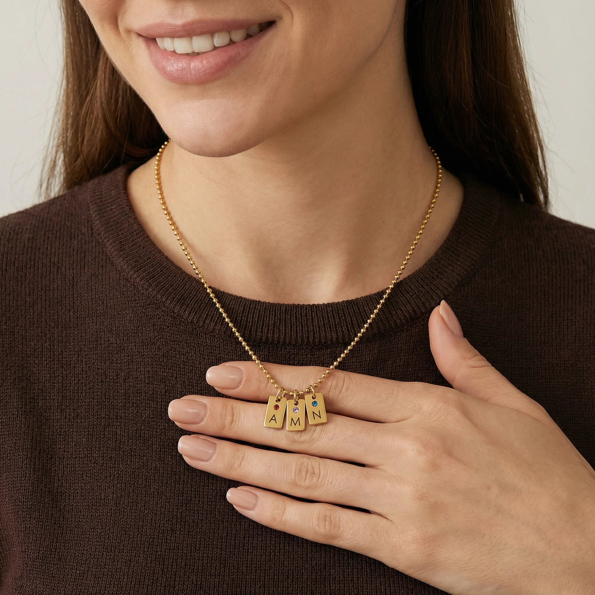 Necklace: Birthstone Tag - Image 2