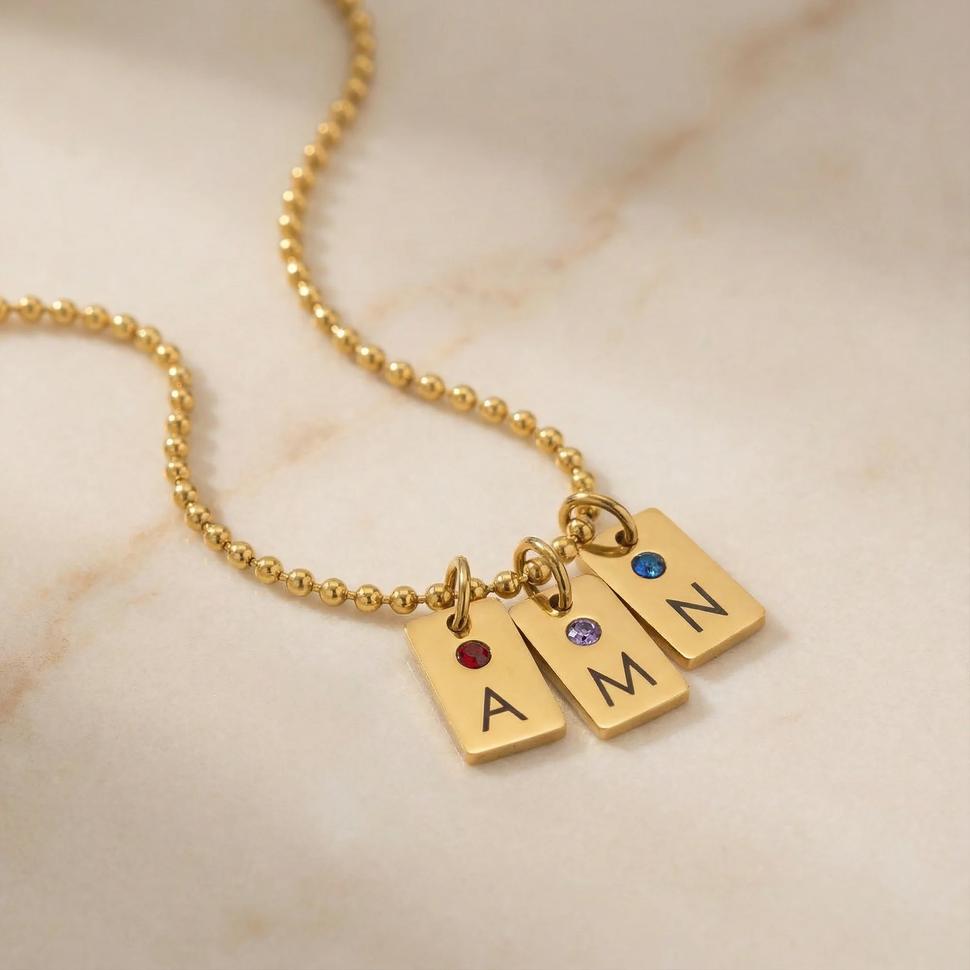 Necklace: Birthstone Tag - Image 3