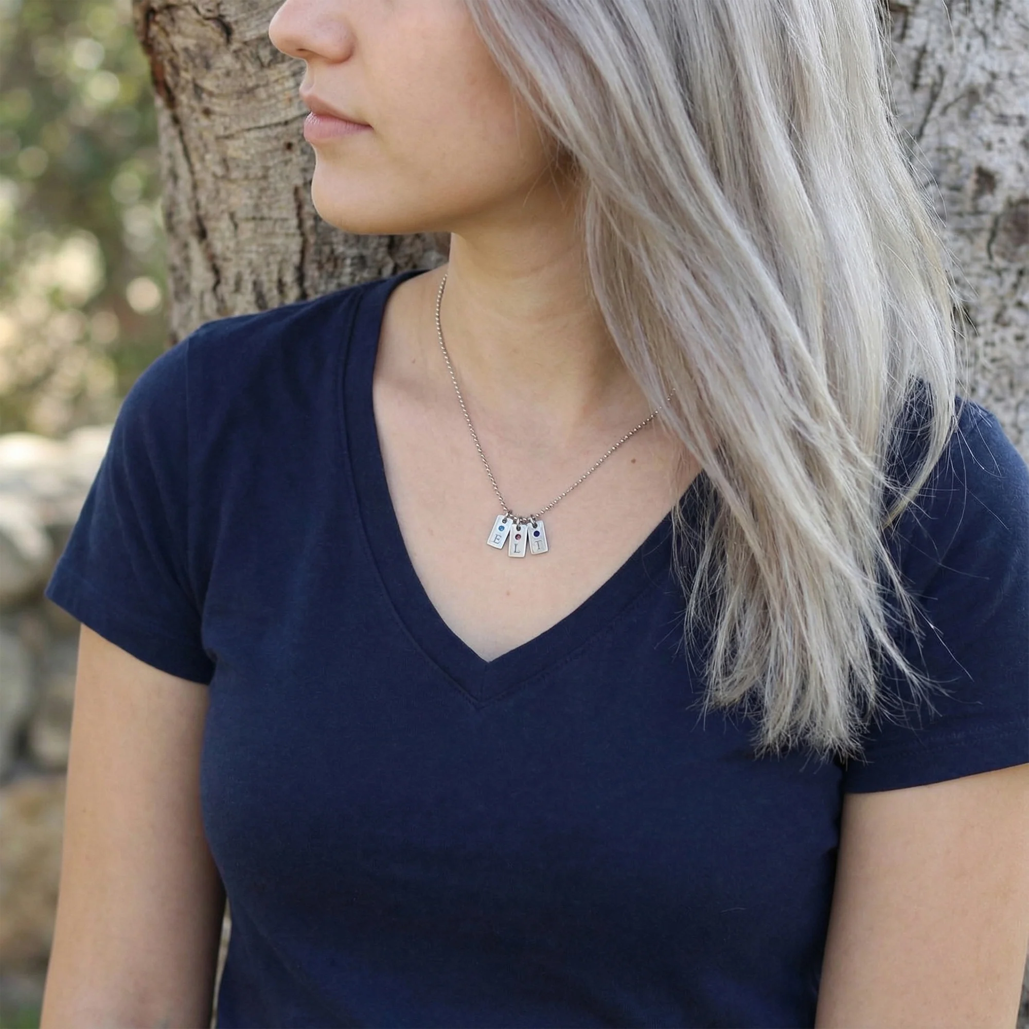 Necklace: Birthstone Tag - Image 6