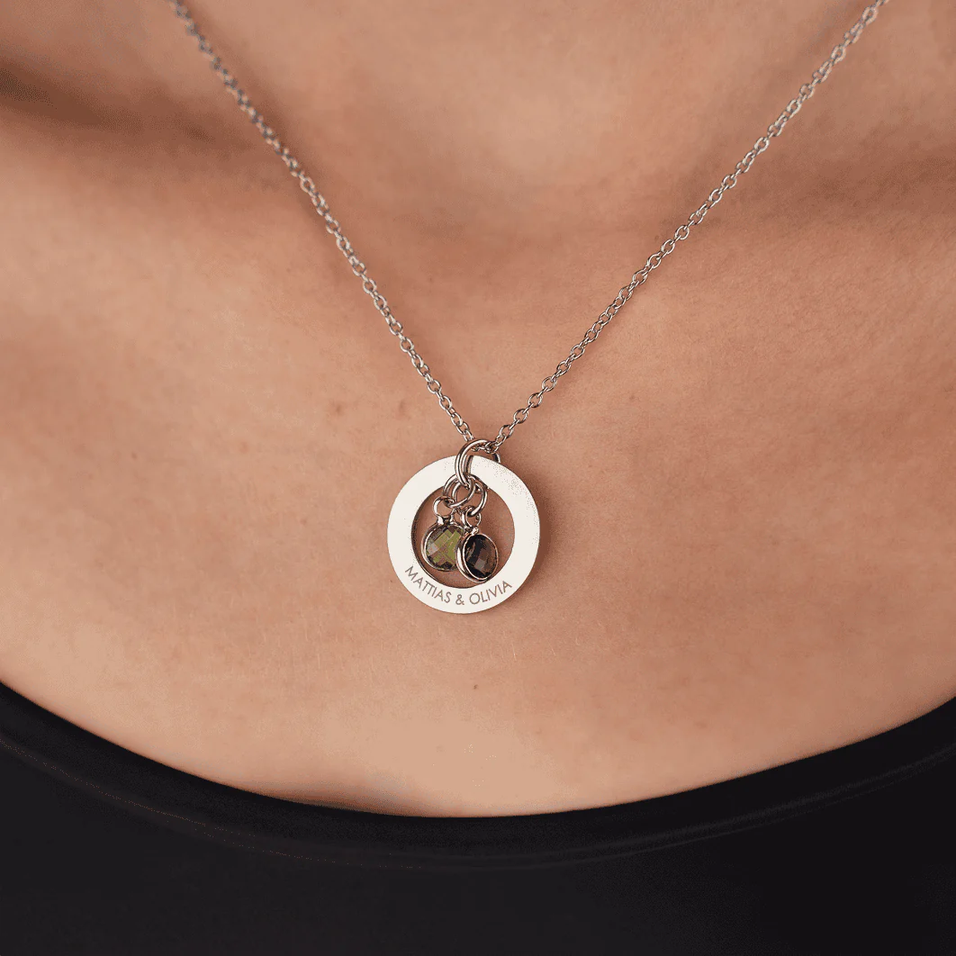 Necklace: Circle Birthstone - Image 3
