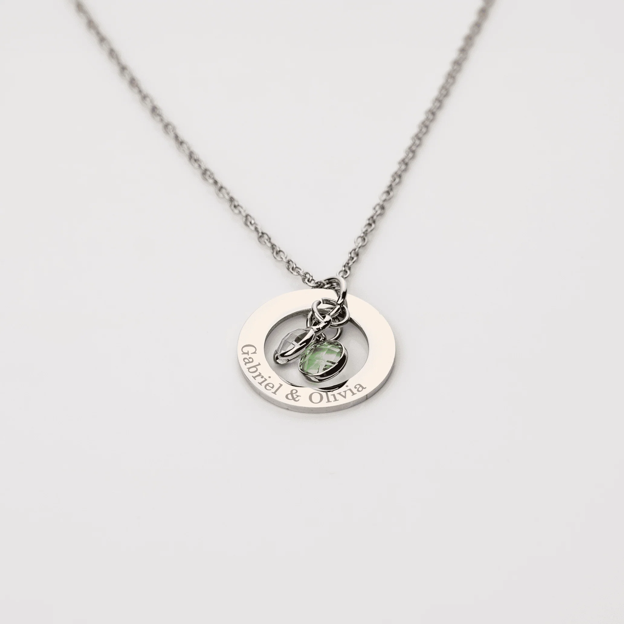 Necklace: Circle Birthstone - Image 5