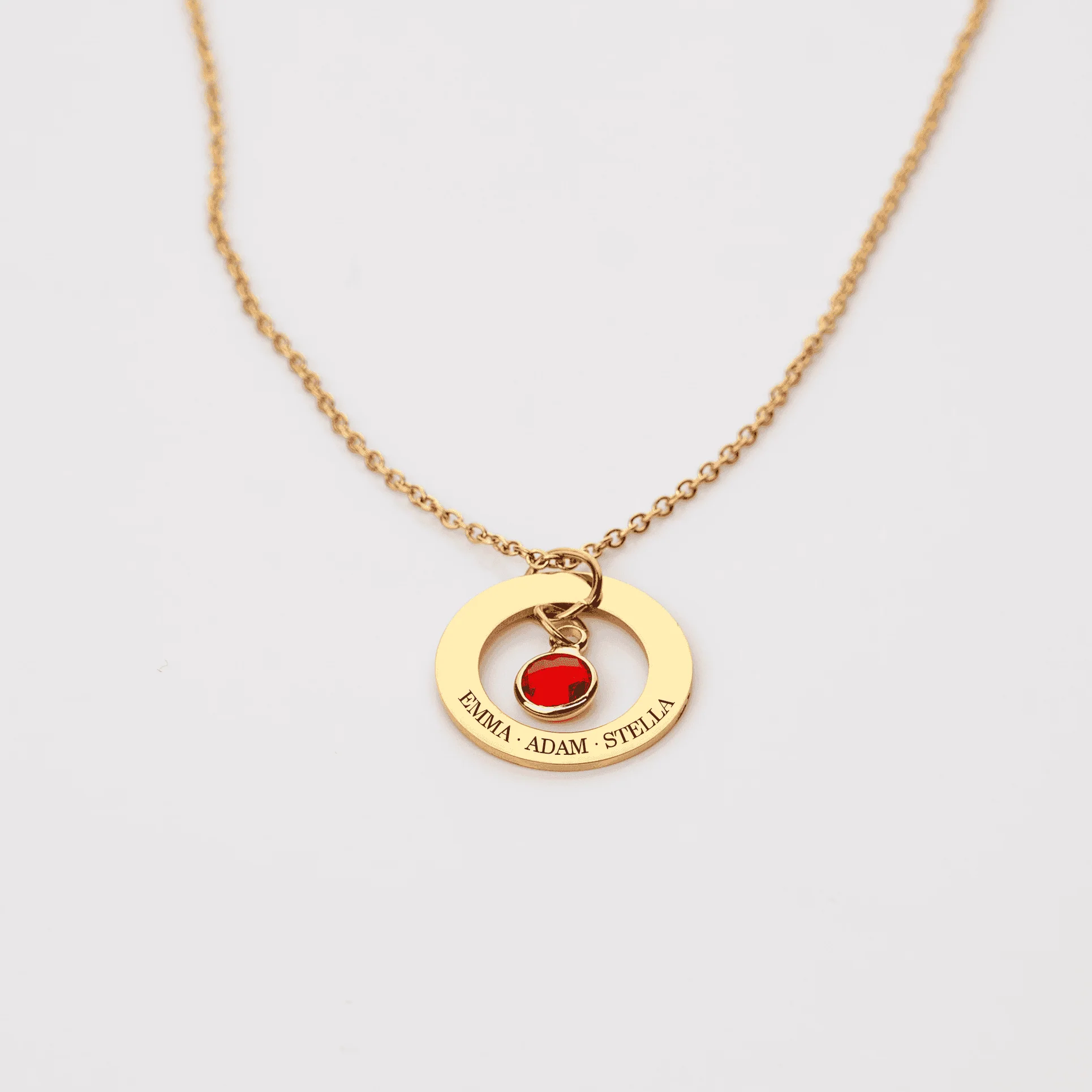 Necklace: Circle Birthstone - Image 6
